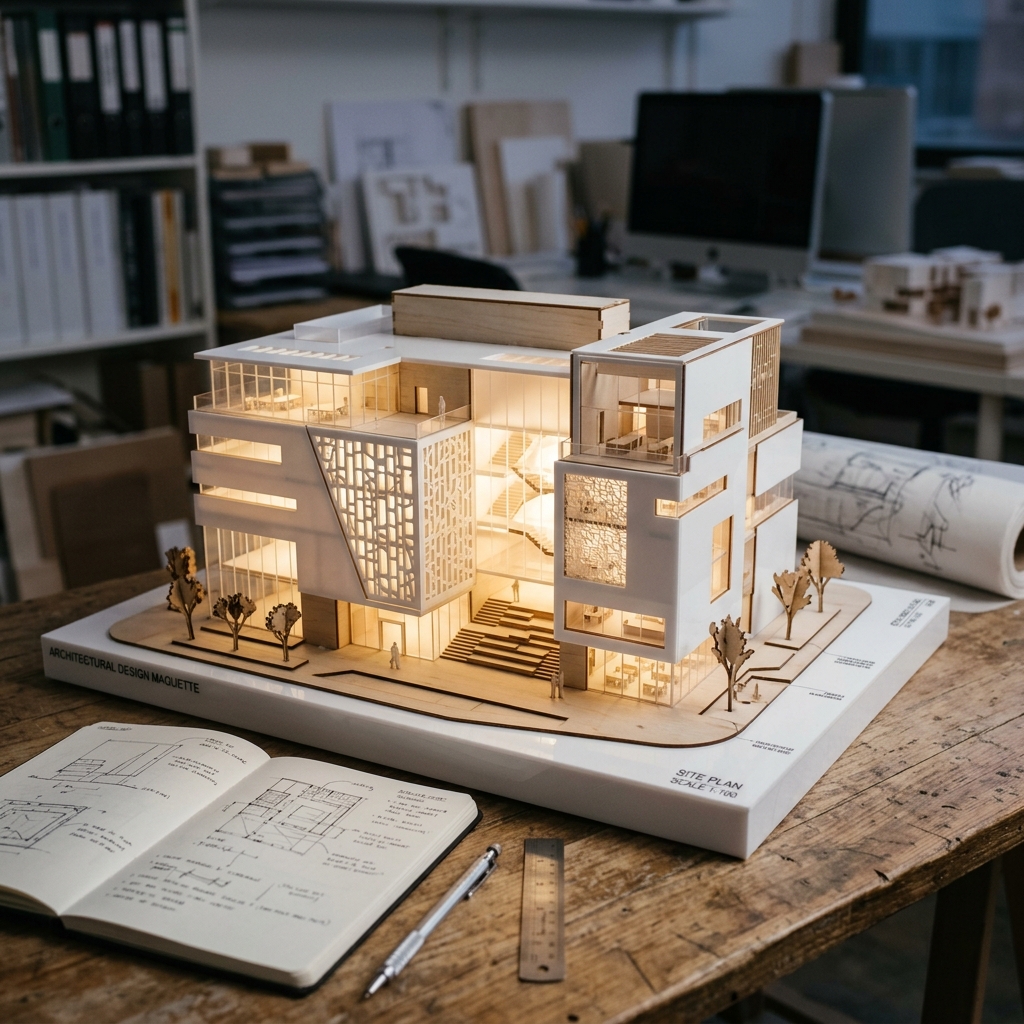 Building Maquette scale physical model